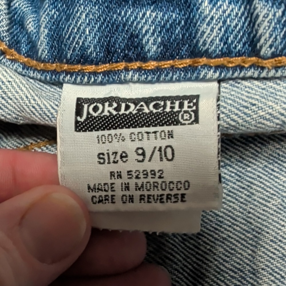 Vintage Jordache High Waisted Denim 3" Shorts Medium Wash Cut Off Blue 9/10 Y2K - Picture 3 of 7